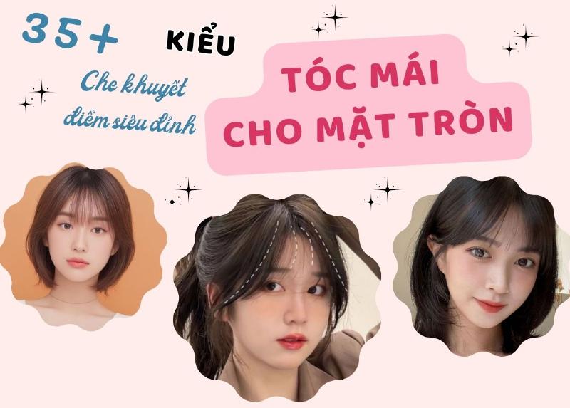 Tóc thẳng mái thưa cho mặt tròn