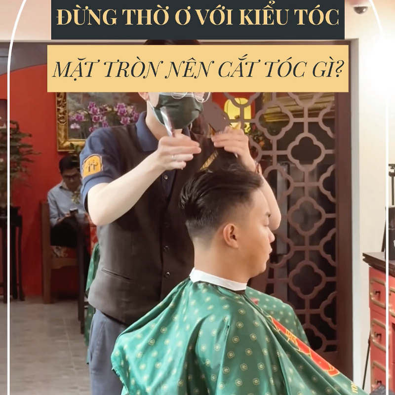 Undercut/Side Part tóc nam mặt tròn