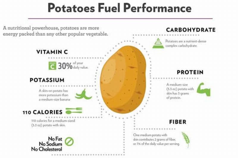 Infographic đơn giản mô tả các thành phần dinh dưỡng chính của chuối tiêu