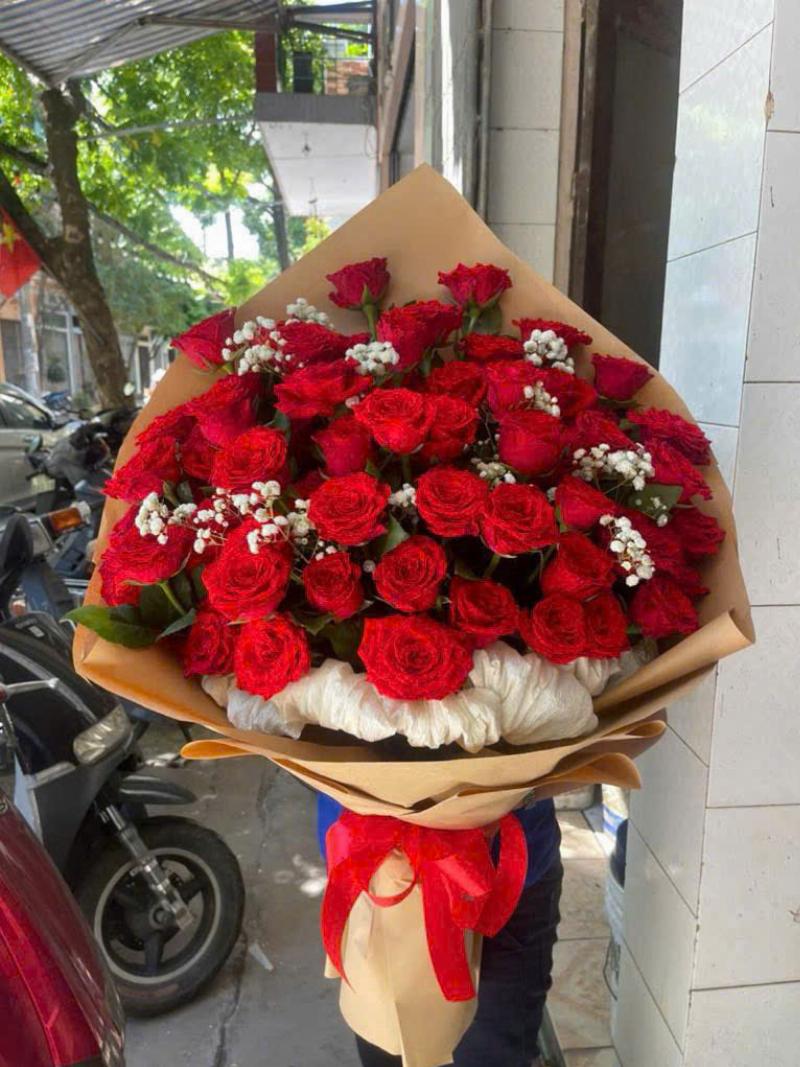 Hình ảnh một bó Hoa Hướng Dương đẹp được gói làm quà tặng sinh nhật