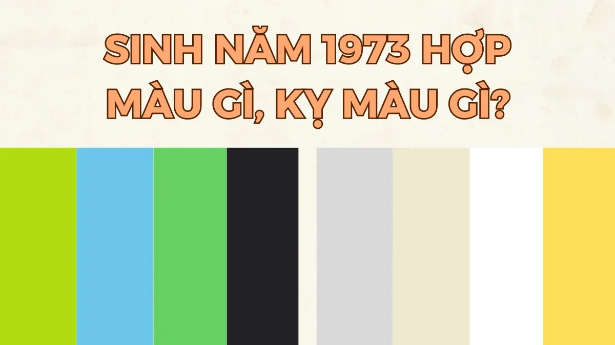 Màu sắc hợp với người tuổi Quý Sửu 1973