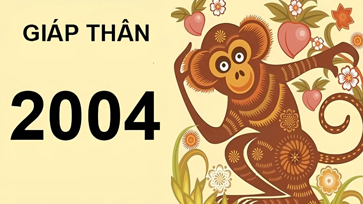 Năm 2004 tuổi Giáp Thân, mệnh Thủy, biểu tượng khỉ vàng và nước suối