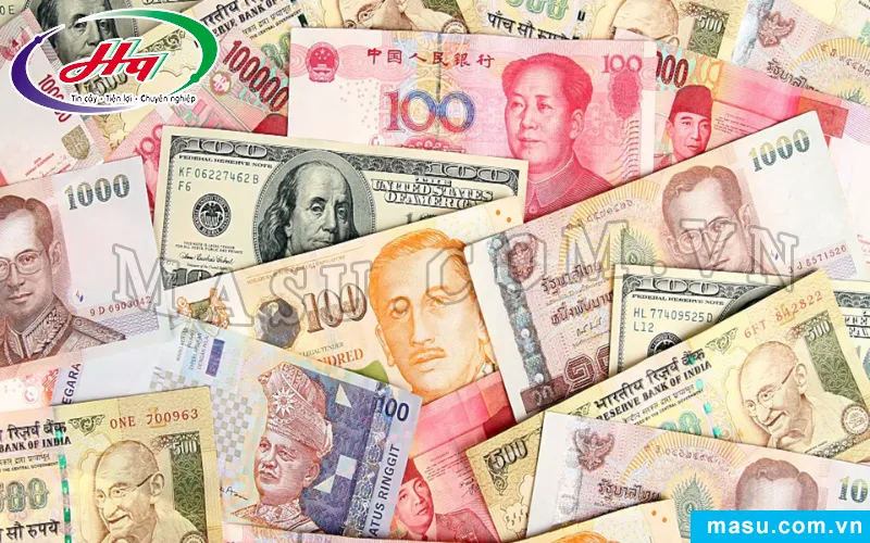 Tỷ giá 50 Nhân dân tệ (CNY) so sánh với các đồng tiền mạnh trên thế giới