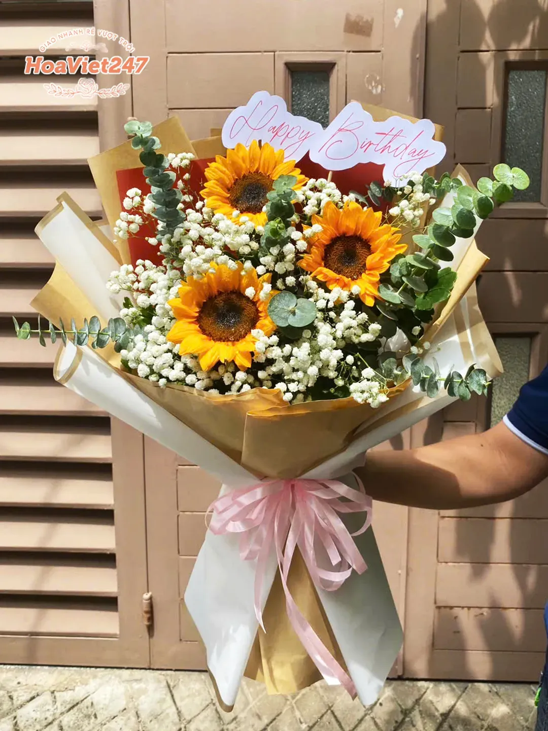 Bó hoa hướng dương tươi BH002 đẹp, rực rỡ như ánh nắng mặt trời