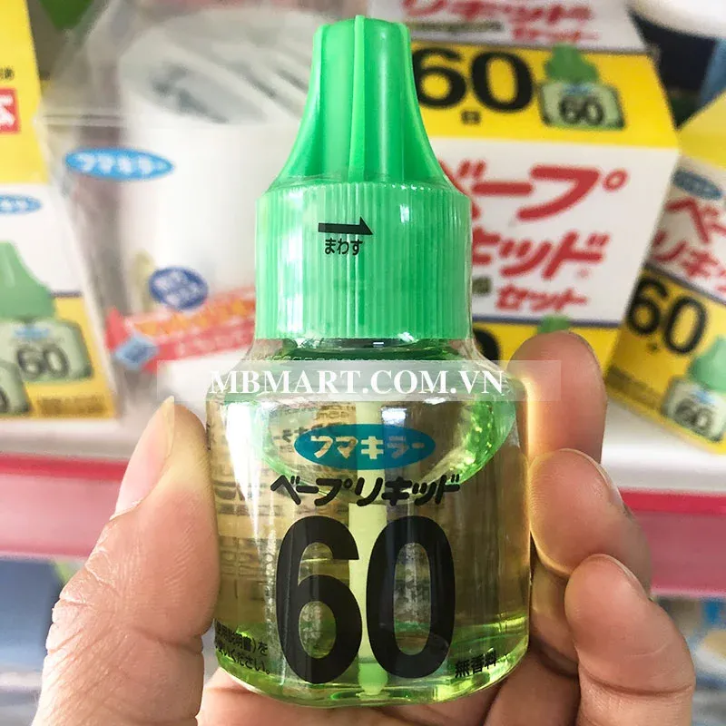 Lọ tinh dầu đuổi muỗi Fumakilla trong suốt, không mùi