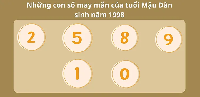 Các con số may mắn dành cho tuổi Mậu Dần 1998