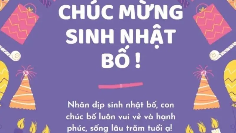 Hình ảnh thiệp chúc mừng sinh nhật với chữ &quot;Chúc Mừng Sinh Nhật&quot;