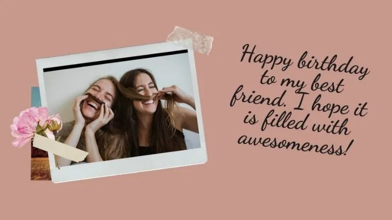 Hình ảnh Happy Birthday với hoa và không gian ấm áp