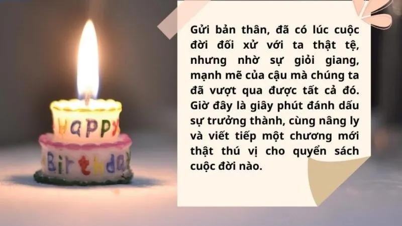 Hình ảnh chúc mừng sinh nhật với câu nói ấm áp