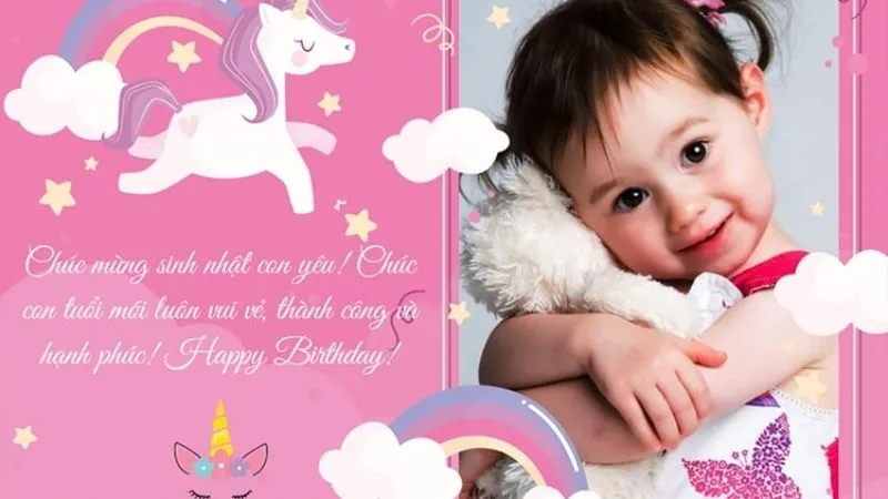 Hình ảnh sinh nhật trẻ em với nhân vật hoạt hình ngộ nghĩnh