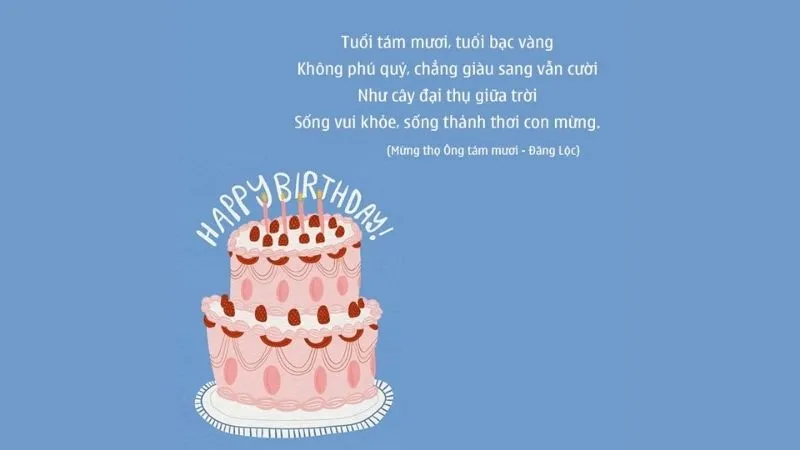 Hình ảnh chúc mừng sinh nhật kèm bài thơ tình cảm