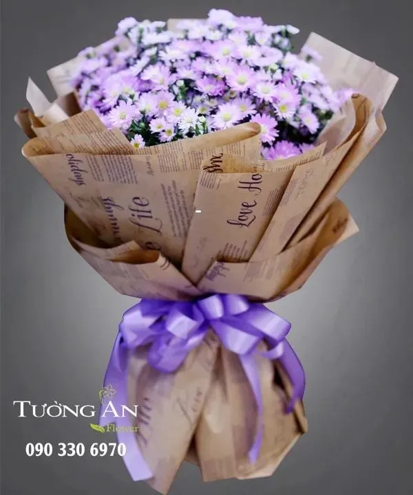Bó hoa thạch thảo tím tươi đẹp biểu tượng cho tình yêu nhẹ nhàng
