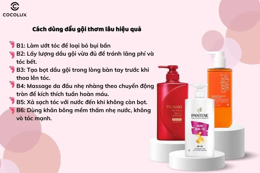 Cách dùng dầu gội thơm lâu hiệu quả để tóc luôn ngát hương