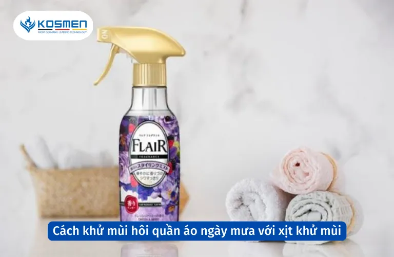 Xịt khử mùi chuyên dụng là giải pháp nhanh chóng cho quần áo có mùi hôi ẩm