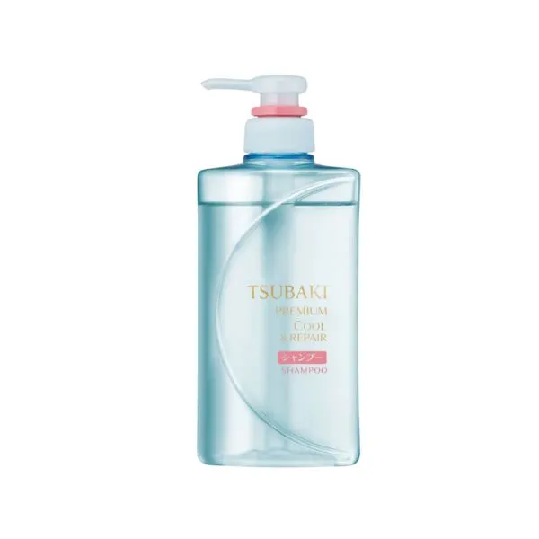Dầu Gội Tsubaki Premium Cool &amp; Repair Shampoo Sạch Dầu Mát Lạnh 490ml