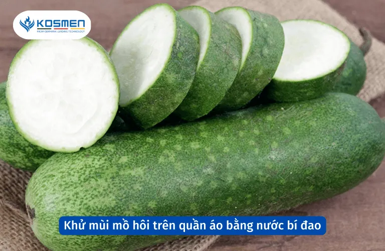 Nước bí đao giúp khử mùi mồ hôi và làm sạch vết ố trên quần áo