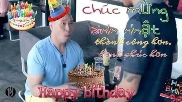 Meme hài hước chúc mừng sinh nhật bạn trai với câu nói bá đạo