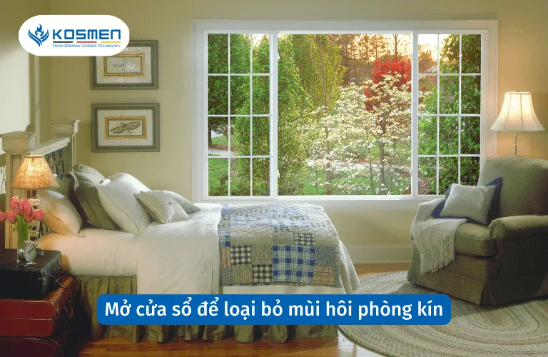 Mở rộng cửa sổ là cách khử mùi hôi phòng kín hiệu quả và không tốn kém