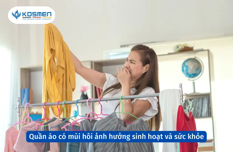 Tác động của quần áo có mùi hôi ẩm đến sức khỏe và giao tiếp hàng ngày