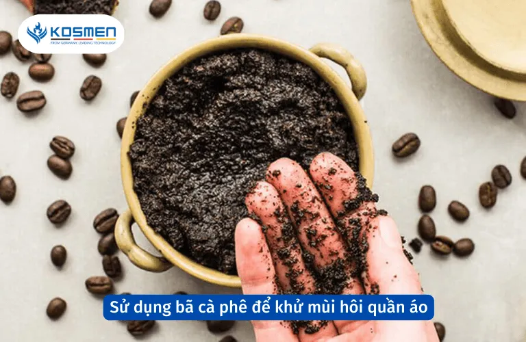 Bã cà phê giúp hút ẩm và khử mùi hôi khó chịu trên quần áo