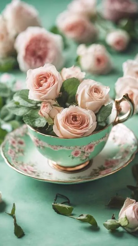 Hình ảnh bó hoa hồng phấn nhỏ xinh, mang đến sự tươi mới và thanh lịch cho màn hình di động