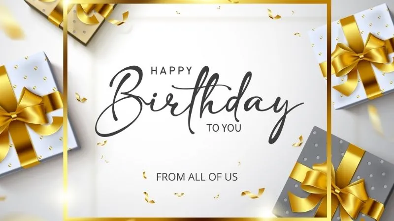 Hình ảnh quà sinh nhật với chữ &quot;Happy Birthday&quot; đẹp mắt