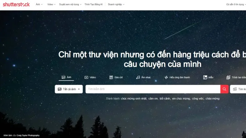 Logo Shutterstock cùng tên thương hiệu