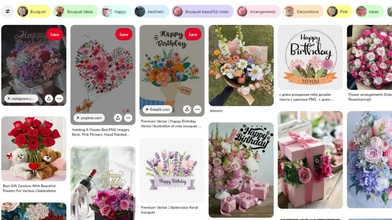 Logo Pinterest trên giao diện website