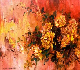 những hình vẽ hoa hồng lãng mạn đầy màu sắc
