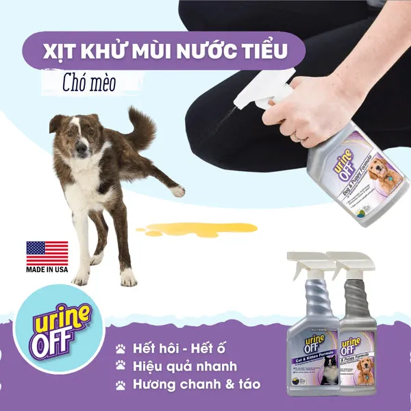 Chai xịt khử mùi nước tiểu mèo chuyên dụng Urine Off giúp loại bỏ mùi khai triệt để