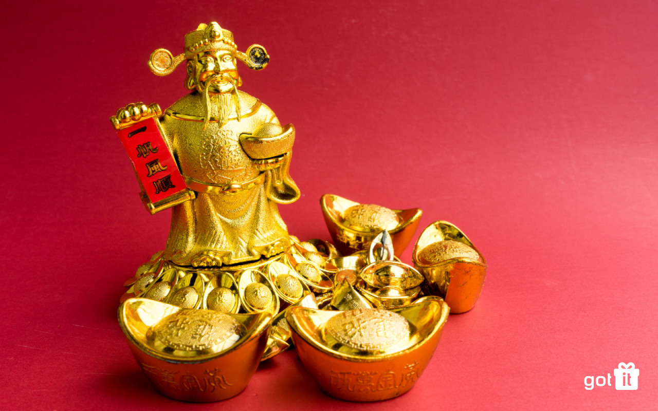 Tượng Thần Tài thu hút may mắn, tài lộc cho cửa hàng mới