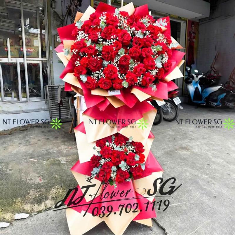 Các loại hoa kết hợp khai trương tạo nên lẵng hoa đẹp mắt và ý nghĩa