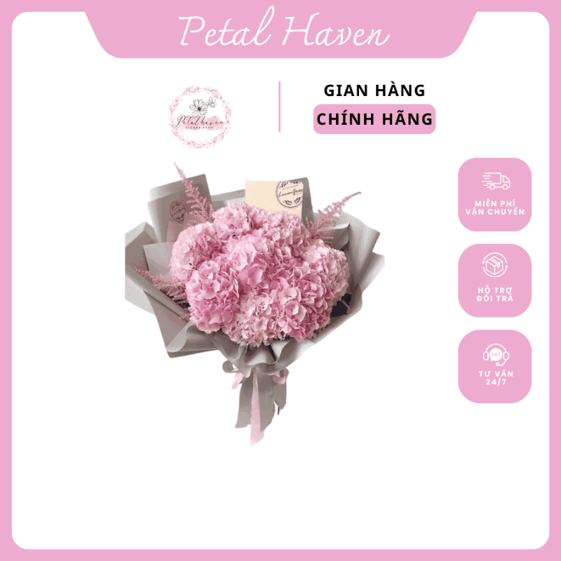Cẩm tú cầu xanh kết hợp với hoa khác