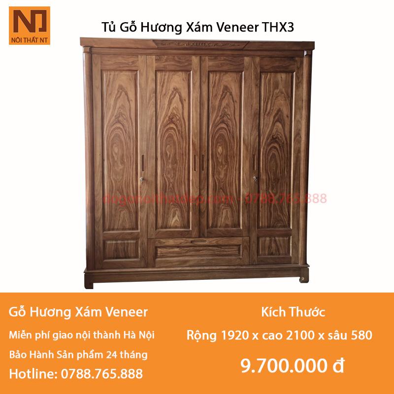 Bộ bàn ghế phòng khách làm từ gỗ xoan đào màu nâu cánh gián, vân gỗ đẹp tự nhiên