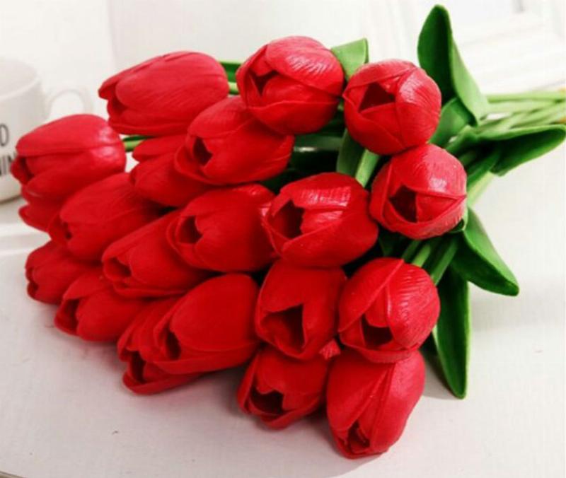 Hinh hoa tulip do bieu tuong tinh yeu nong chay lang man
