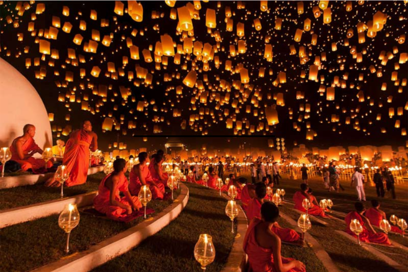 Hoa lễ hội truyền thống châu á